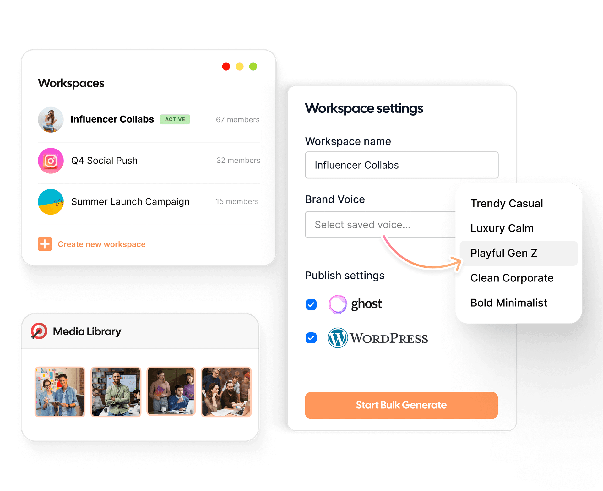 Manage every client in separate workspaces