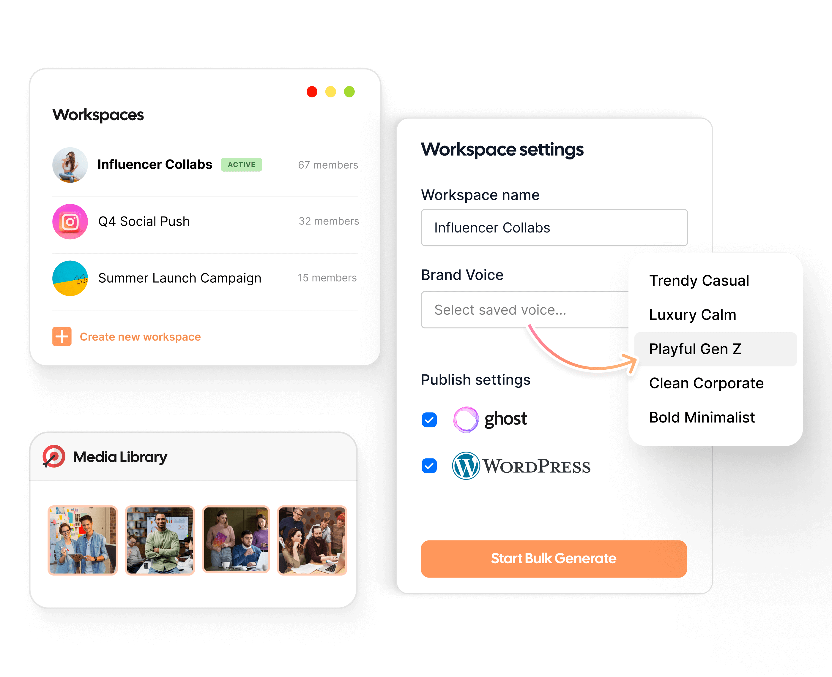 Manage every client in separate workspaces
