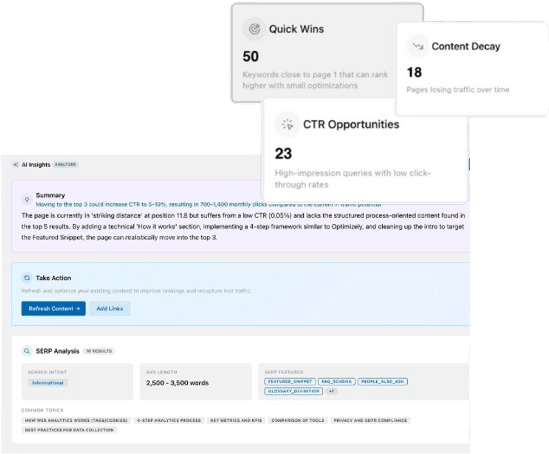 AI SEO Interface