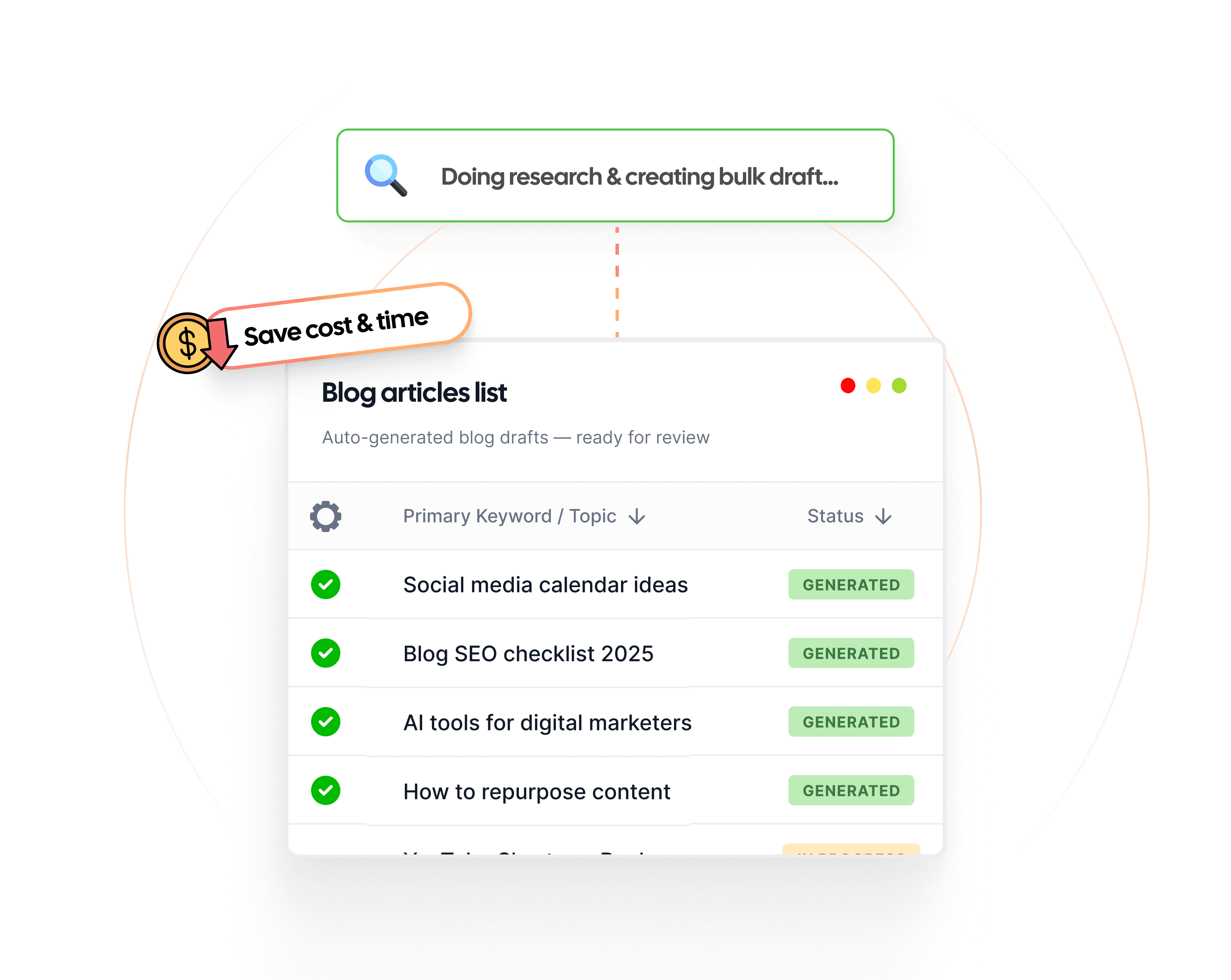 AI SEO Interface