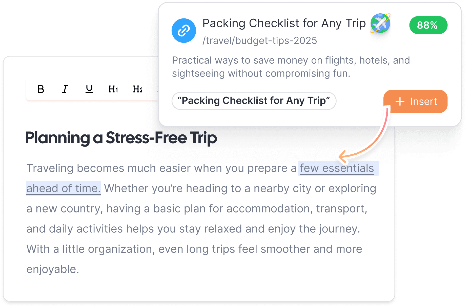 AI SEO Interface