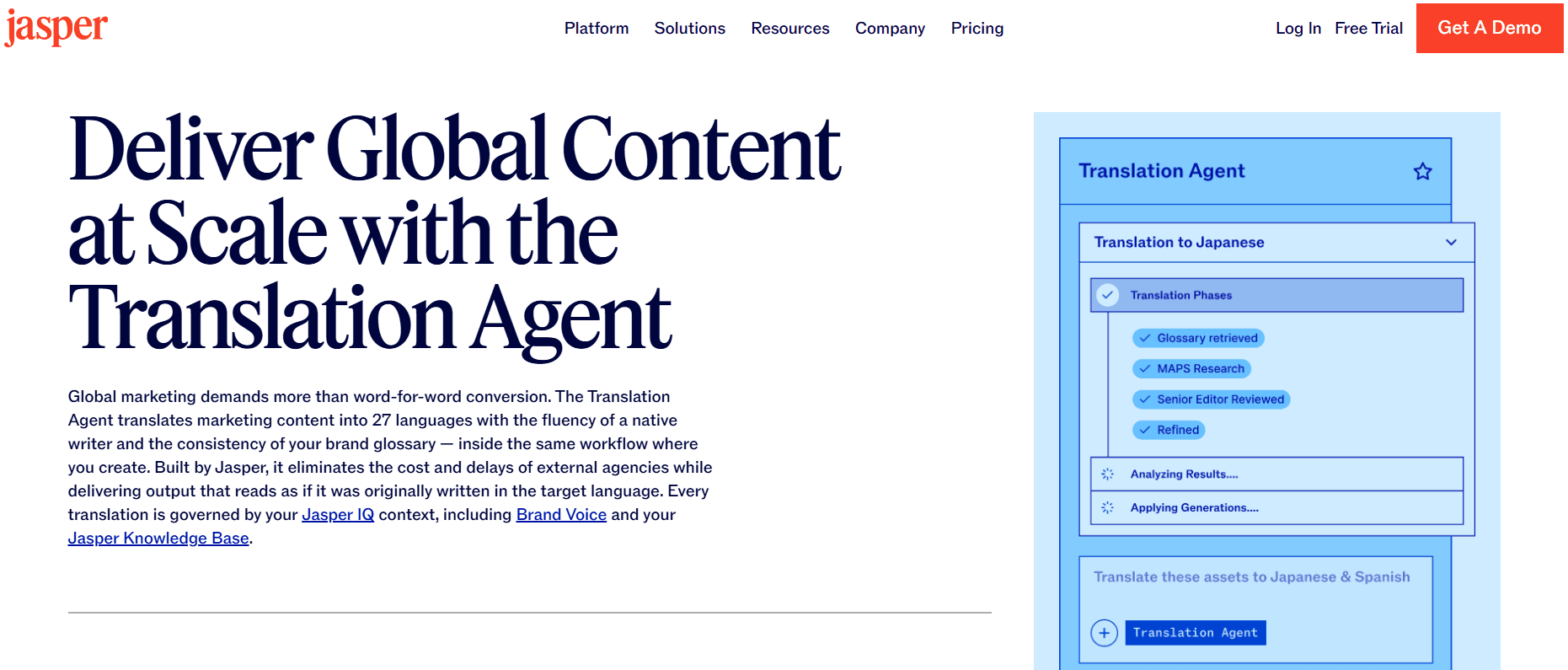 Jasper Translation Agent.