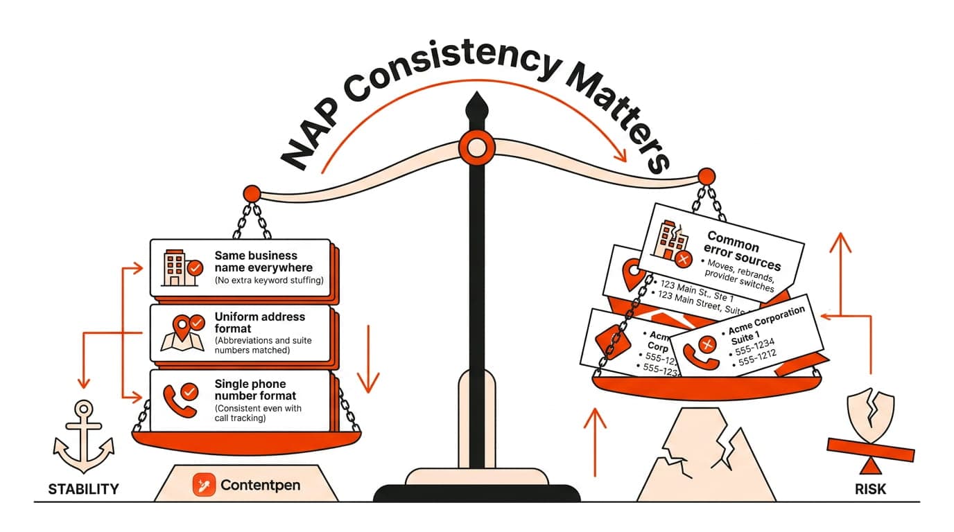 Why NAP consistency matters in local citations.