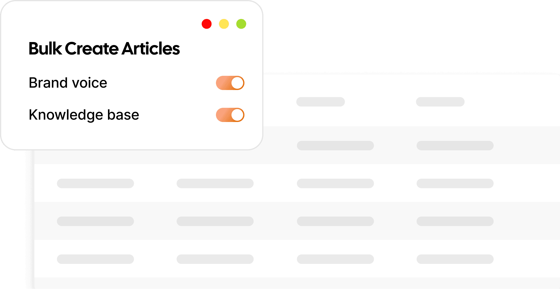 Create content in bulk