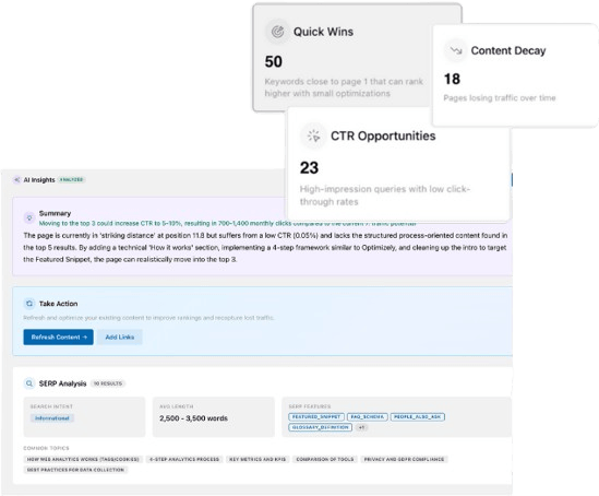 AI SEO Interface