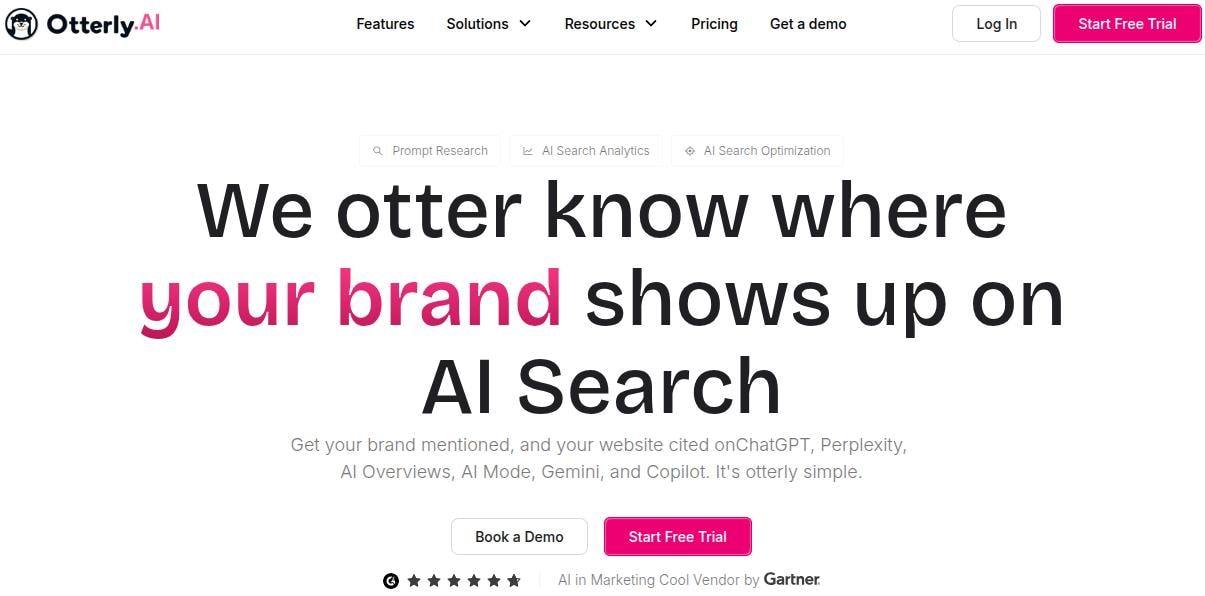 Otterly.AI landing page.