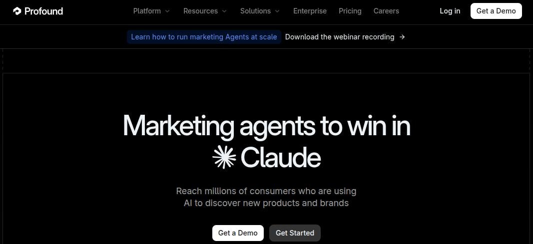 Profound GEO visibility tool.