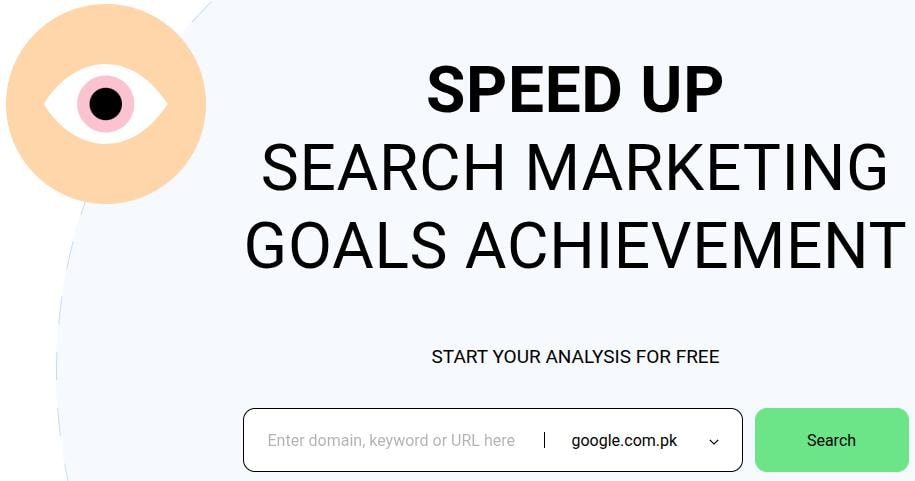 Serpstat landing page.