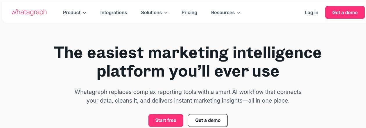 Whatagraph SEO and GEO reporting tool.