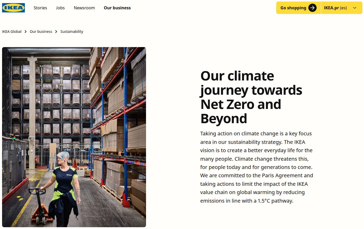 IKEA Net Zero initiative.