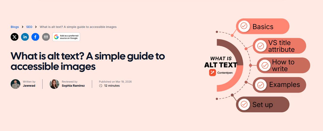 What is alt text blog from Contentpen.ai.