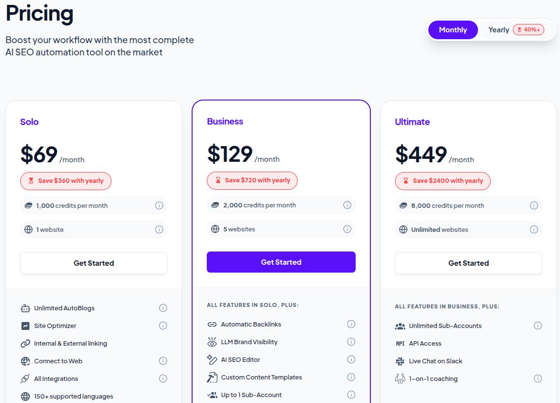 Arvow pricing details (billed monthly.)