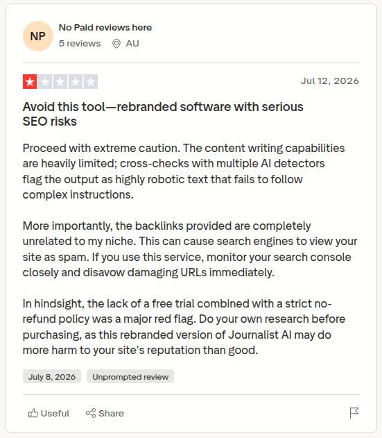 Reviewer highlighting poor writing output from Arvow.
