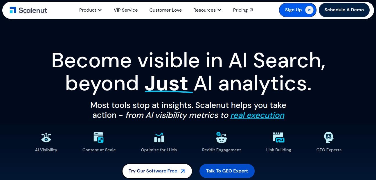 Scalenut landing page.