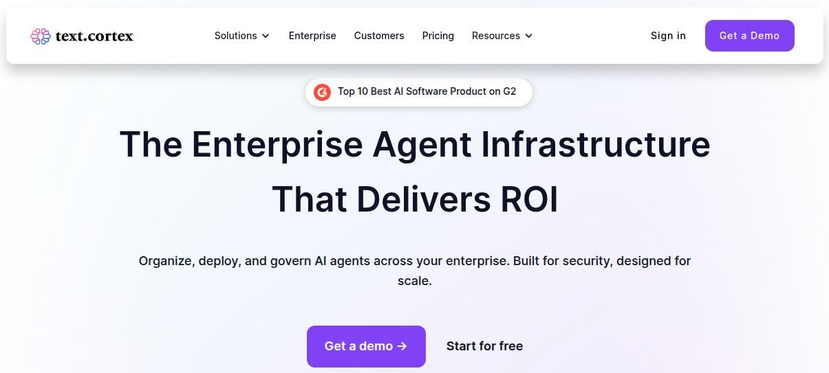 TextCortex landing page.