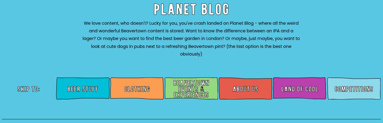 Beavertown 'The Planet' blog.