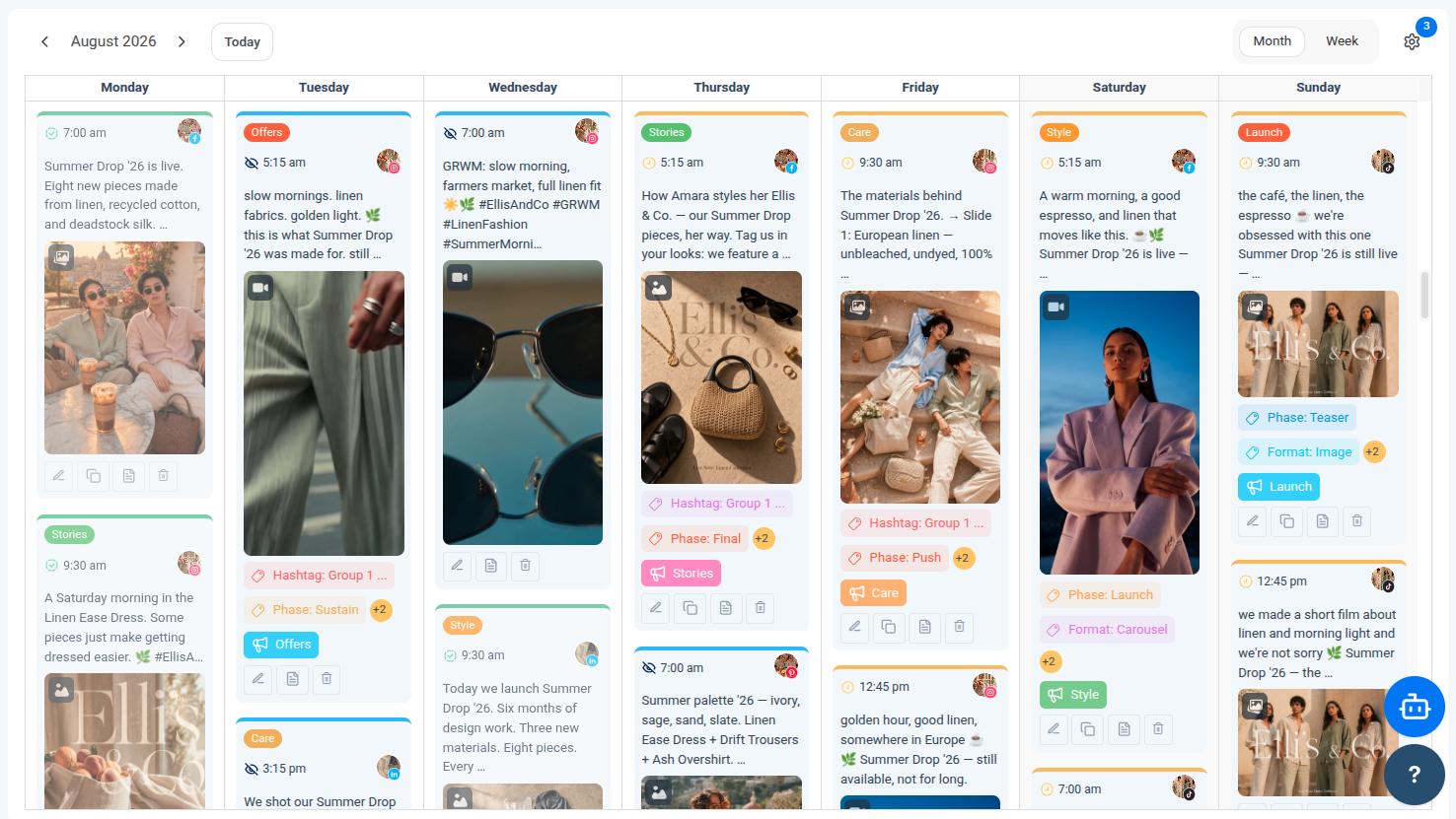 ContentStudio content calendar.