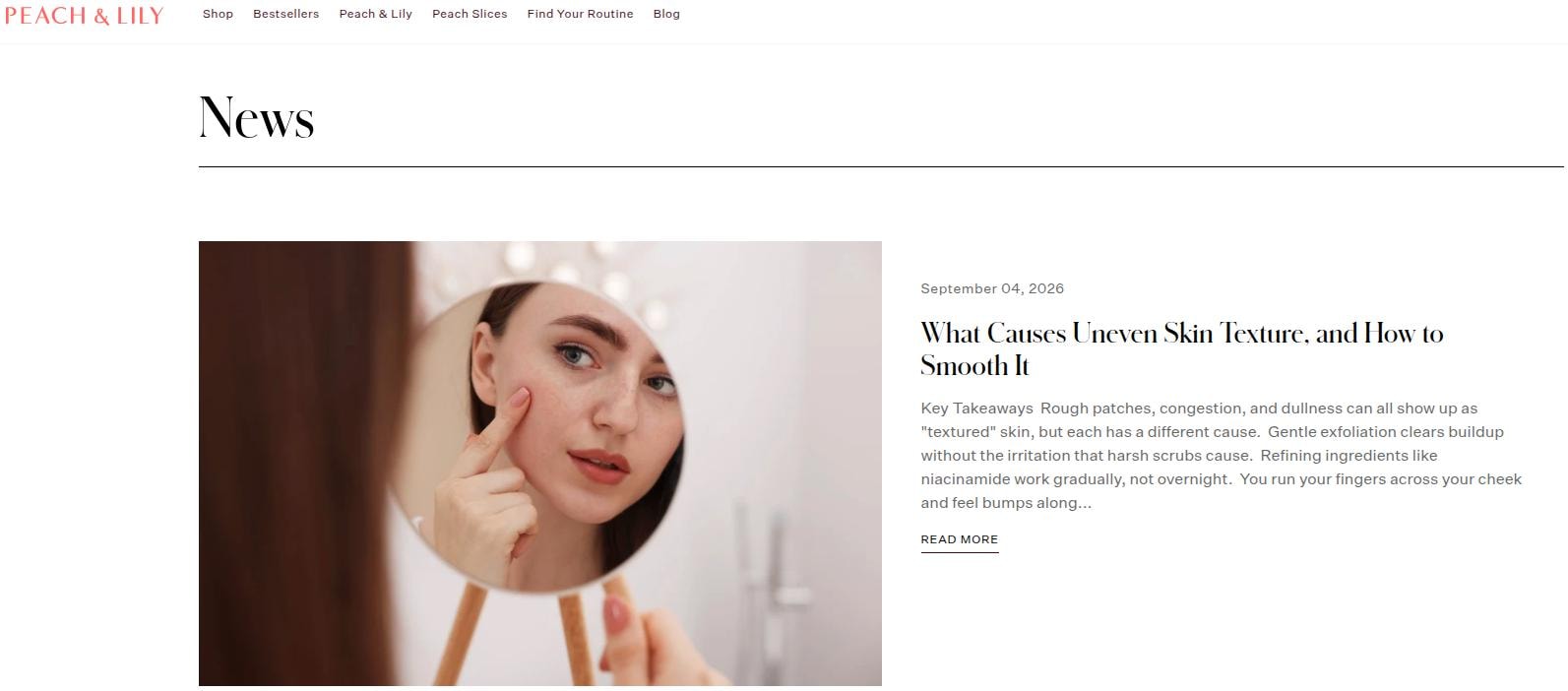 Peach & Lily blog.