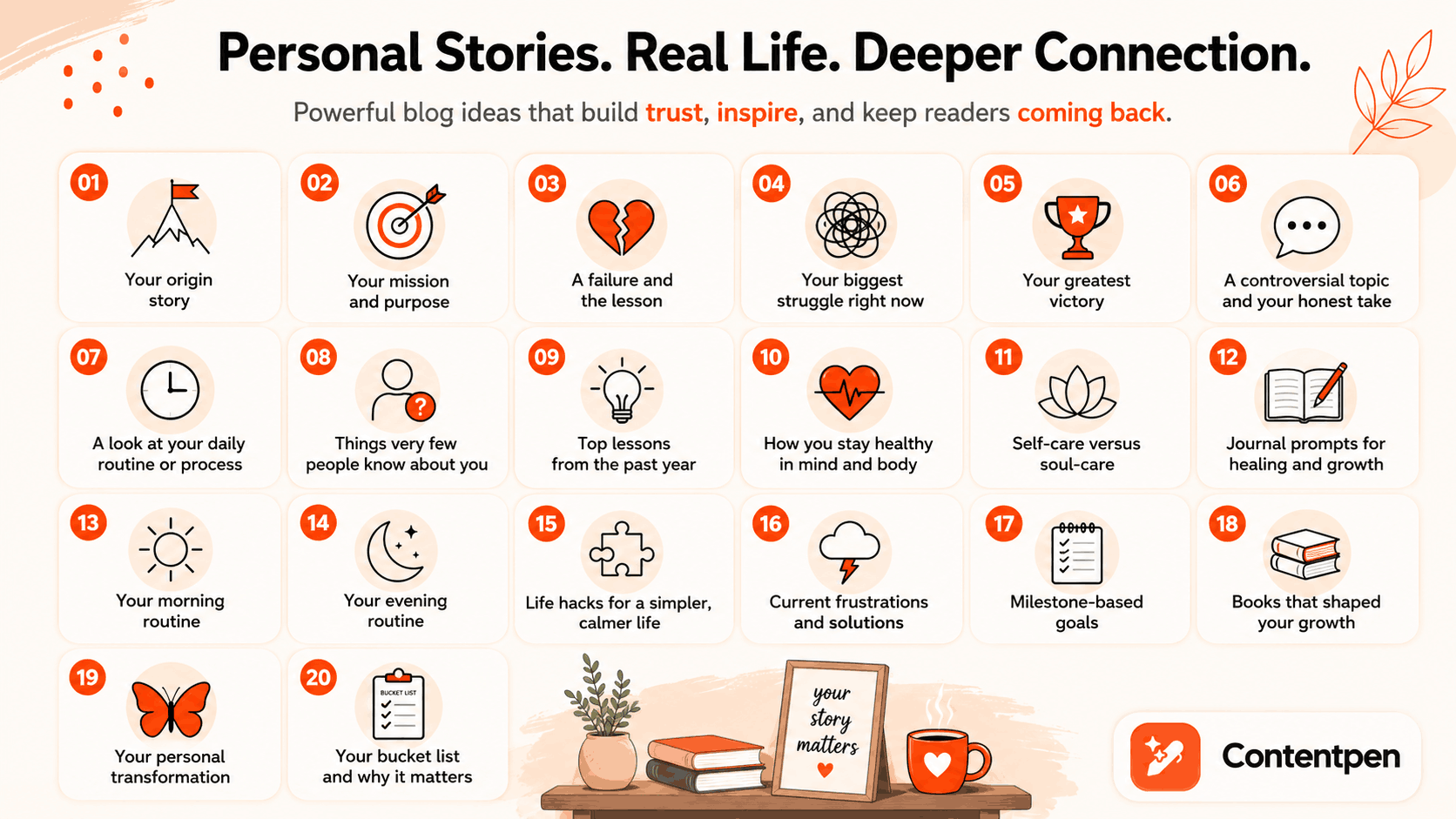 Personal blog post ideas.