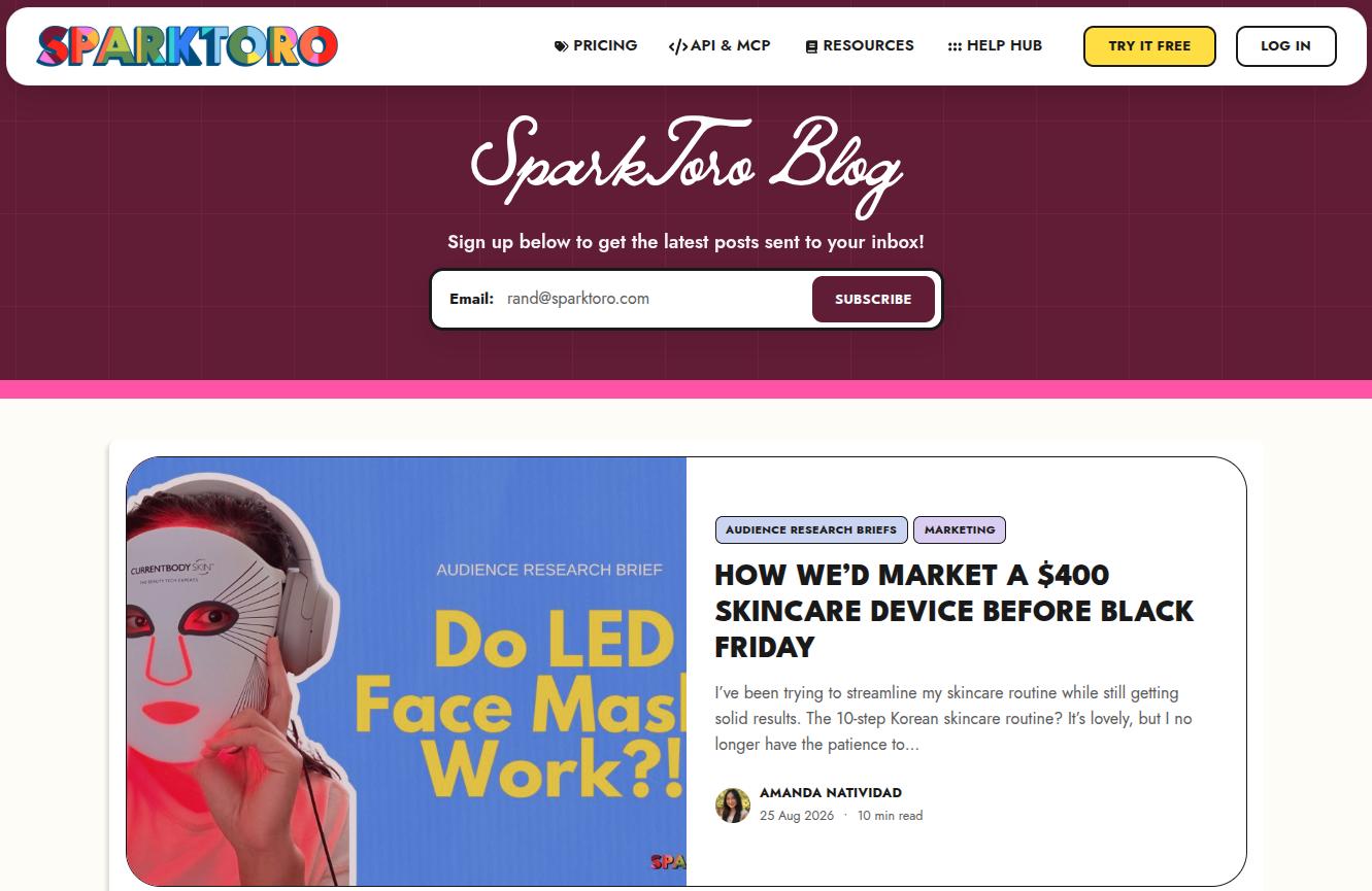 SparkToro blog.