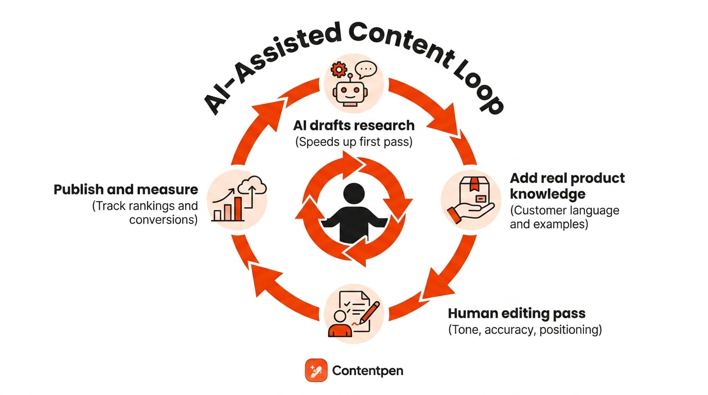 AI content workflow for SaaS businesses.