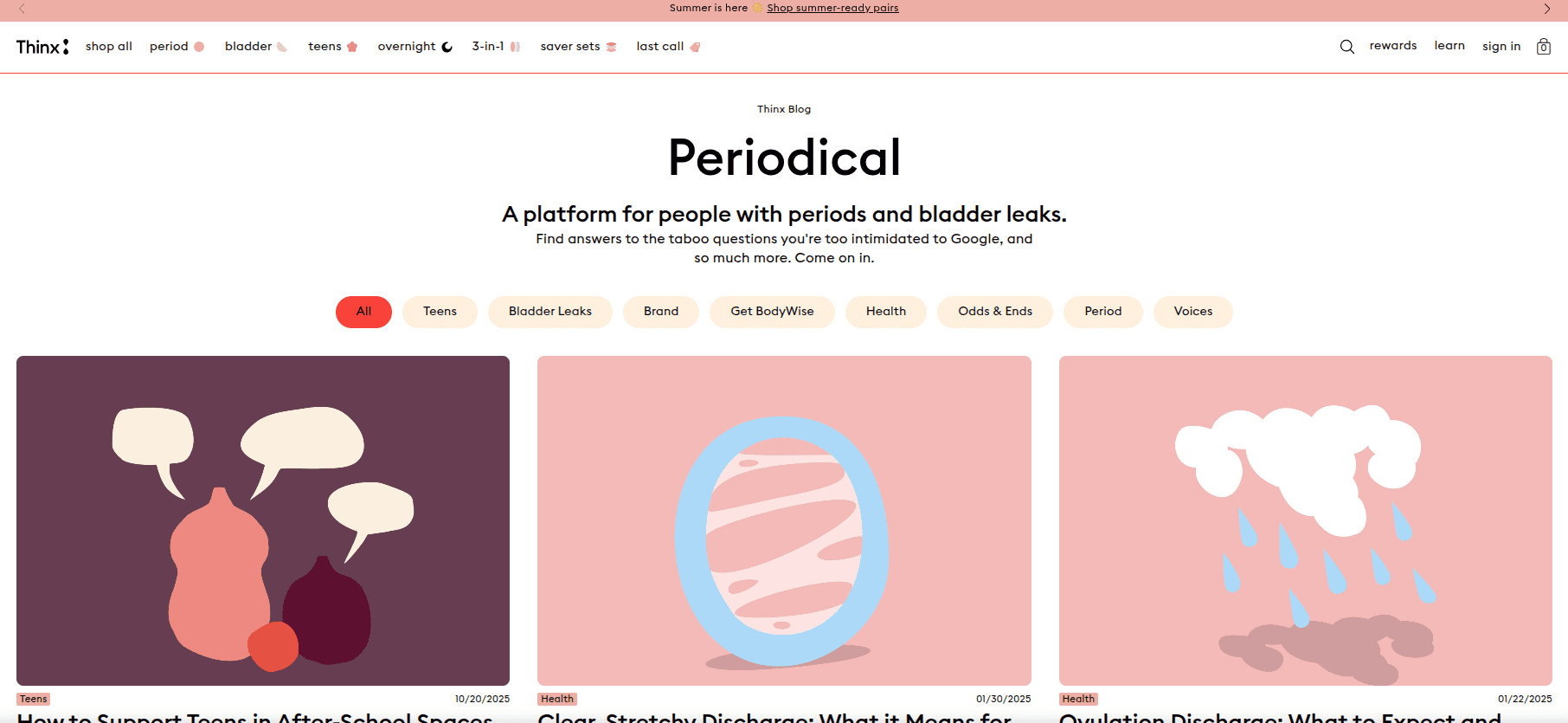 Thinx, Periodical