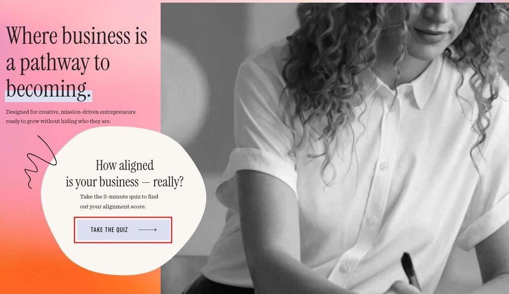 Melyssa Griffin CTA example on a personal blog page.