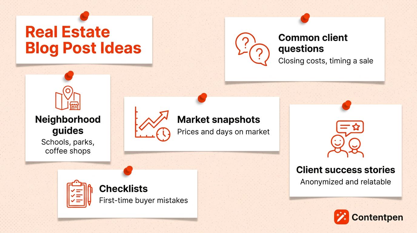 Real estate blog post formats - Contentpen.ai.