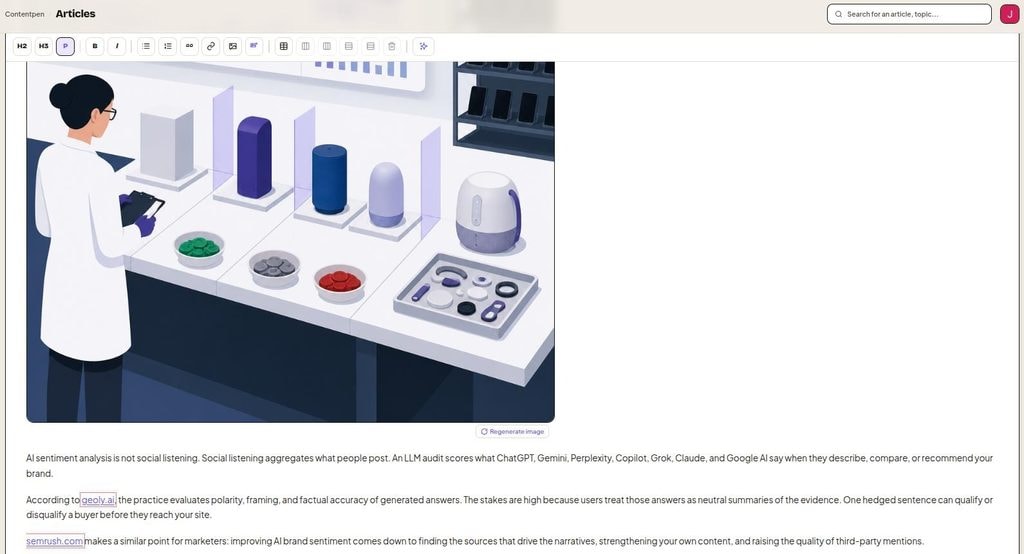 Rewriter.io blog output example.