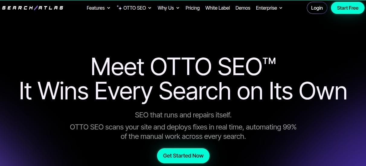 OTTO SEO by Search Atlas landing page.