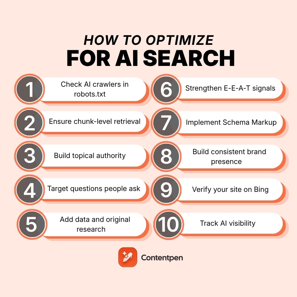 How to optimize for AI search engines in 2026.