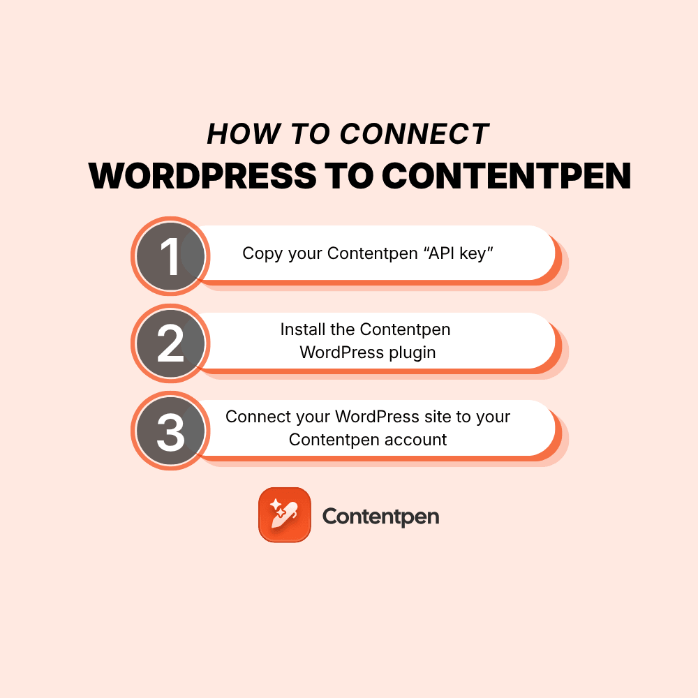 hOW TO connect wordpress to contentpen